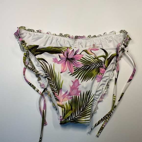 Shade & Shore Other - Shade & Shore Women’s Floral White Bikini Bottoms‎ XL